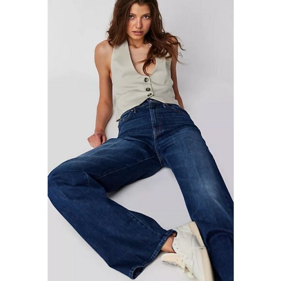 💕MOTHER SUPERIOR💕 The Lasso Heel Jeans ~ Let's Wine About It 32 NWT - Picture 4 of 16
